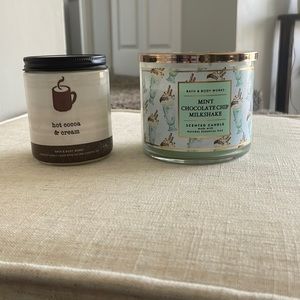Bath & Body Works Mint Chocolate Chip Milkshake and Hot Cocoa & Cream